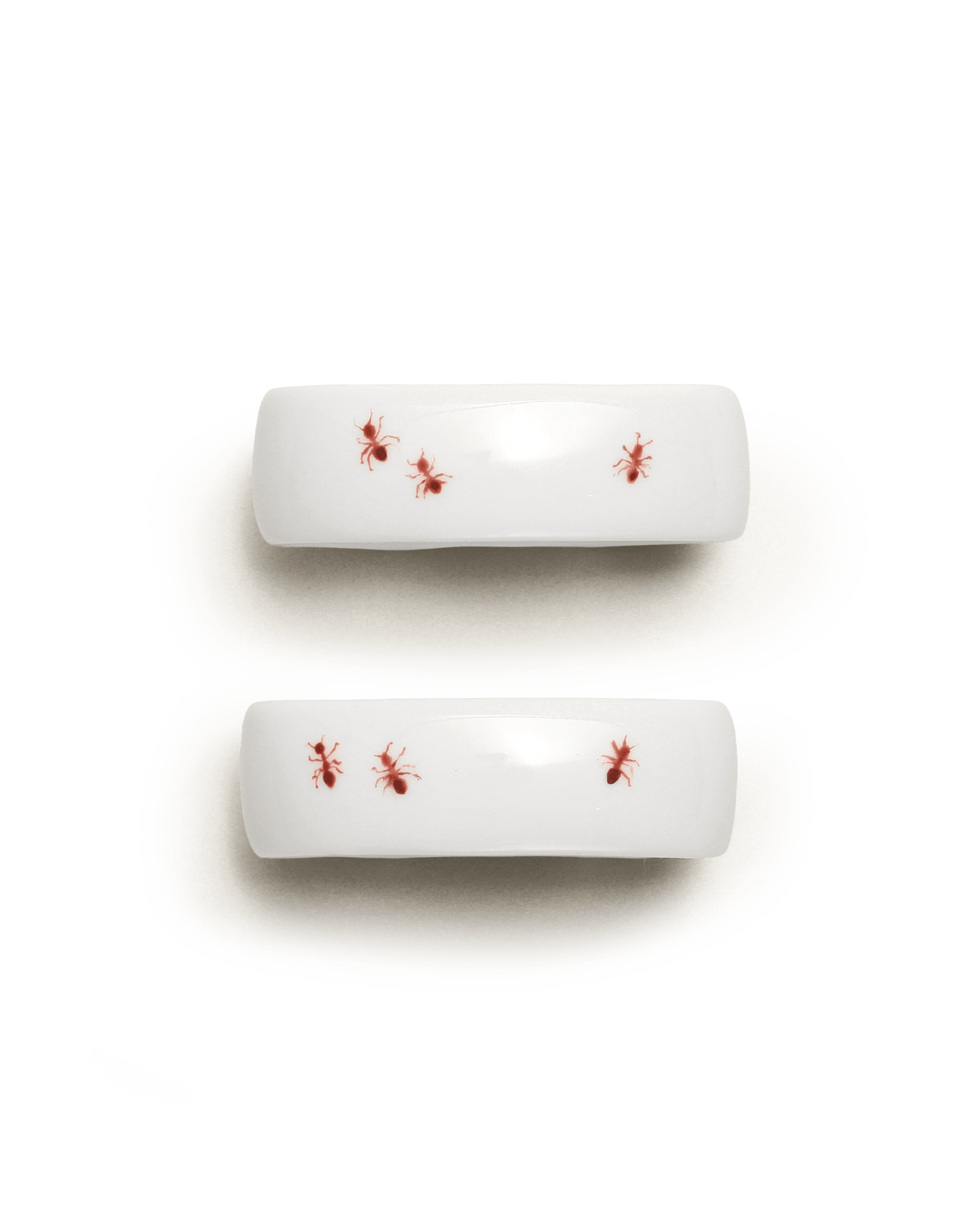 Red Ant Hand Painted Porcelain Napkin Rings - Motte Studio