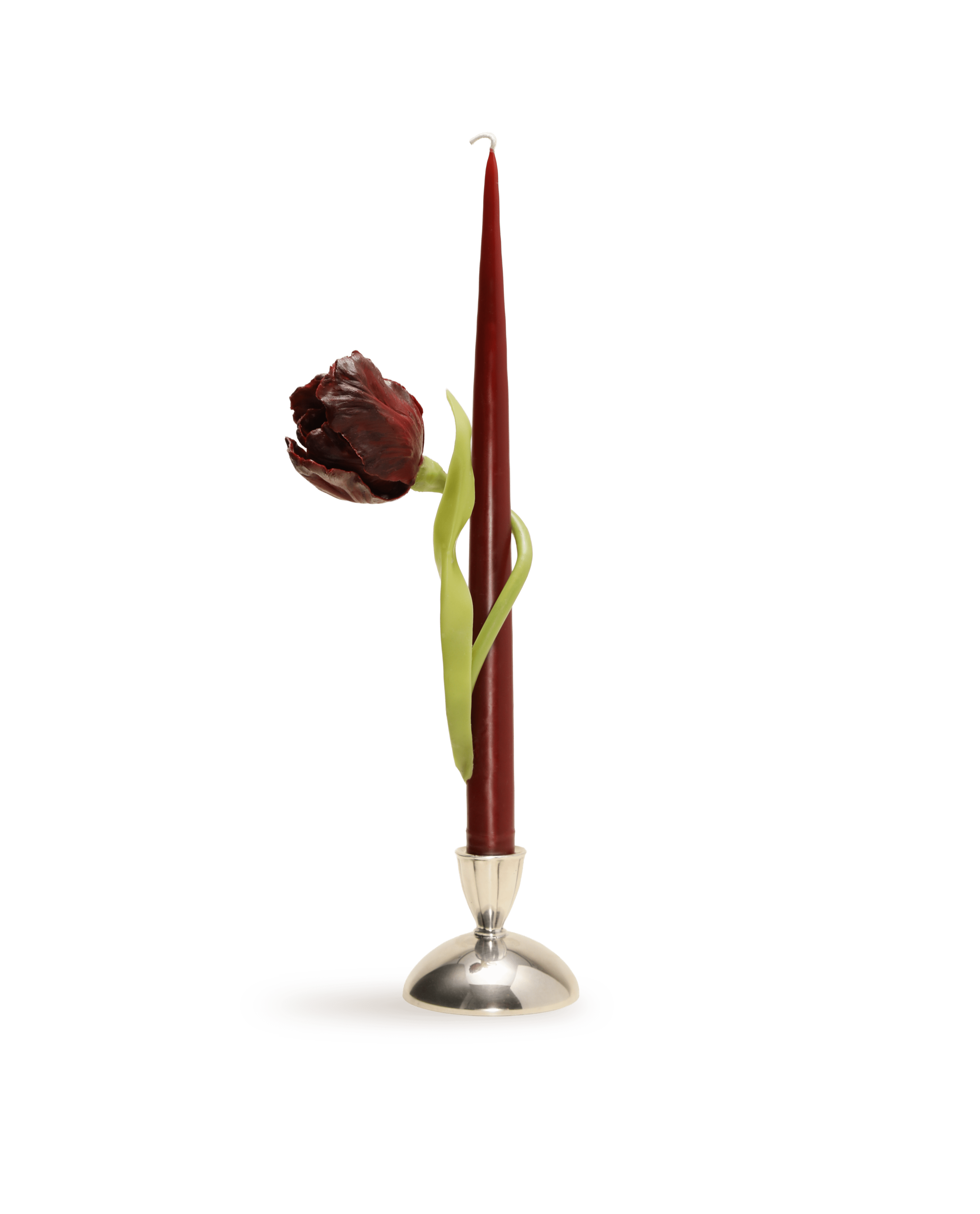 Wine Tulip Taper Candle - Motte Studio