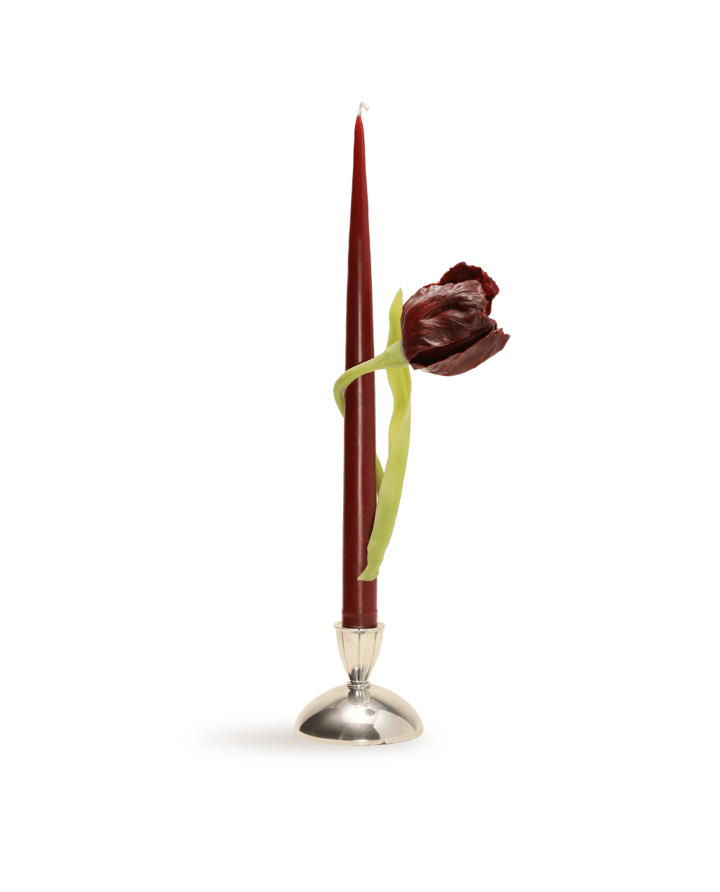 Wine Tulip Taper Candle - Motte Studio