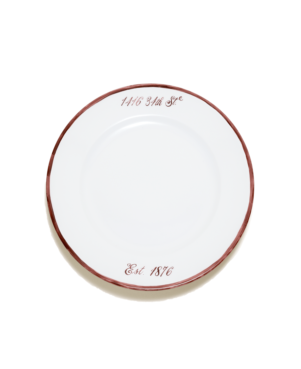 Personalized Wedding Porcelain Dinner Plates | Hand Painted Set of 4 - Motte Studio