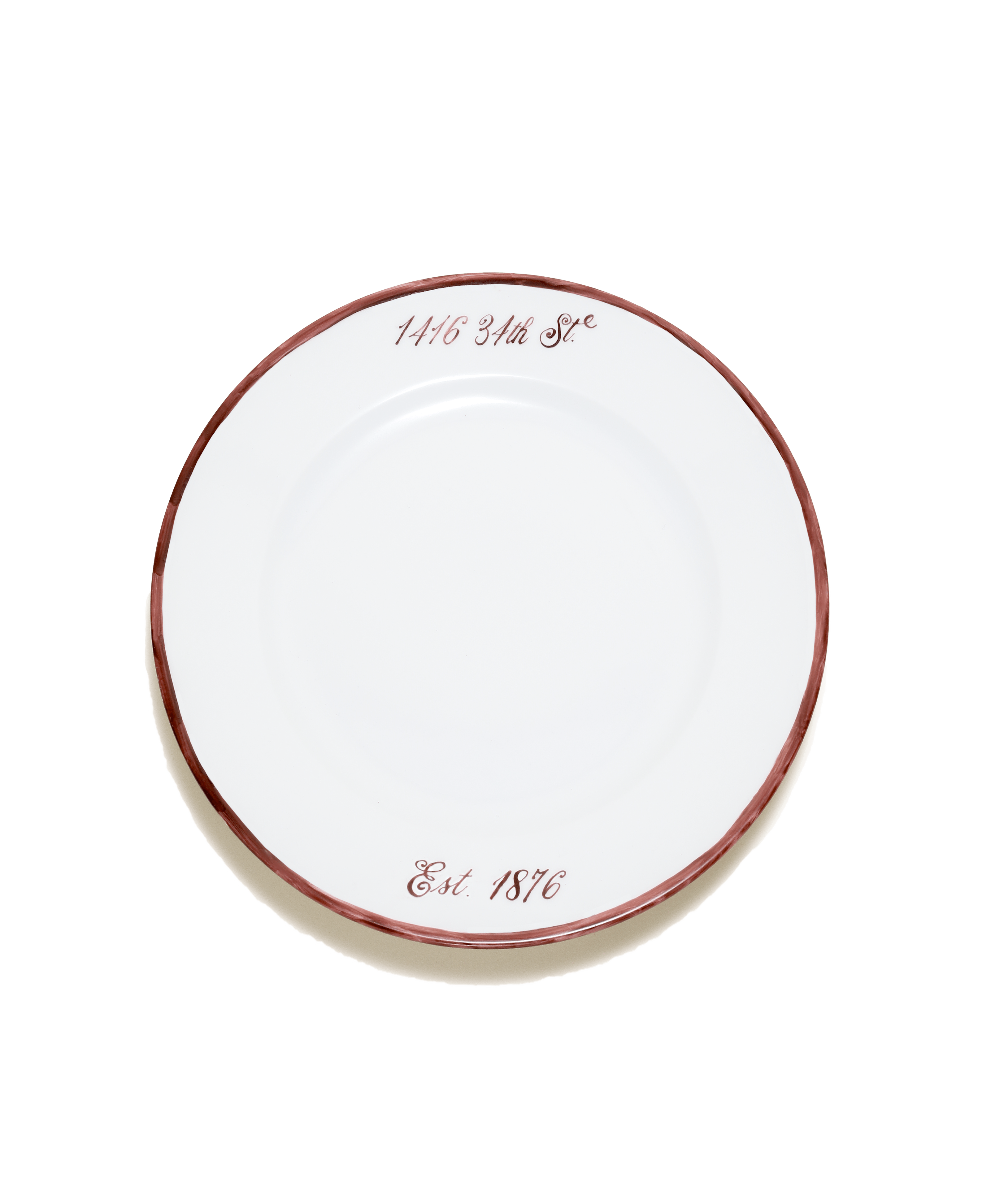 Personalized Wedding Porcelain Dinner Plates | Hand Painted Set of 4 - Motte Studio