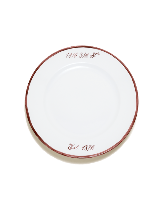 Personalized Housewarming Porcelain Dinner Plates | Hand Painted Set of 4