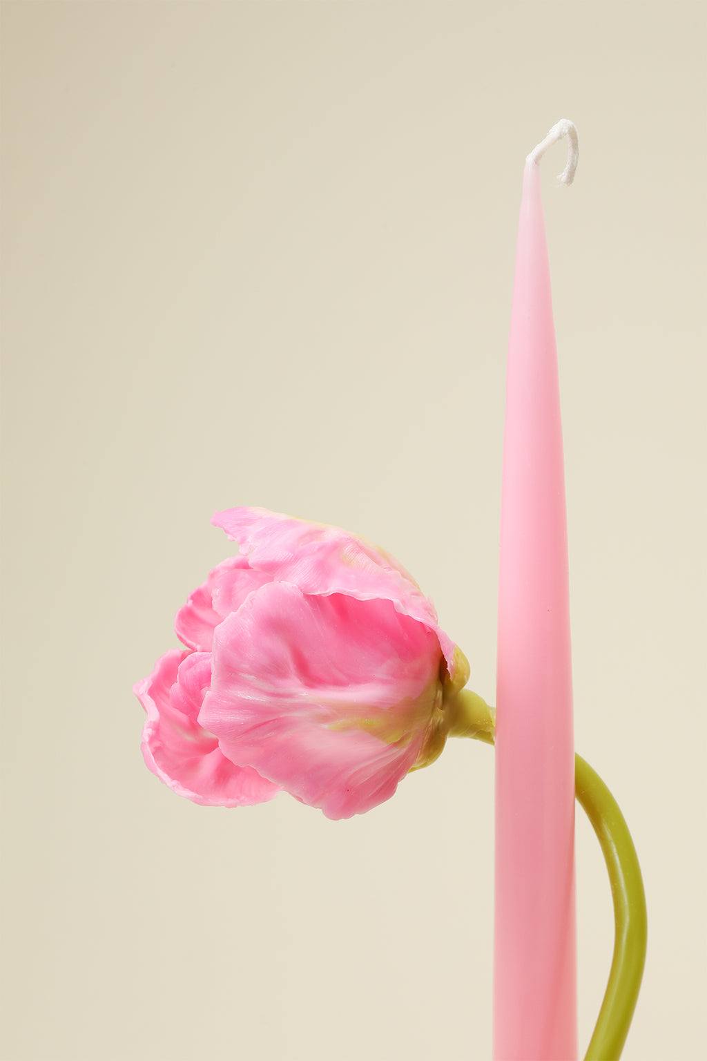Pink Tulip Taper Candle - Motte Studio