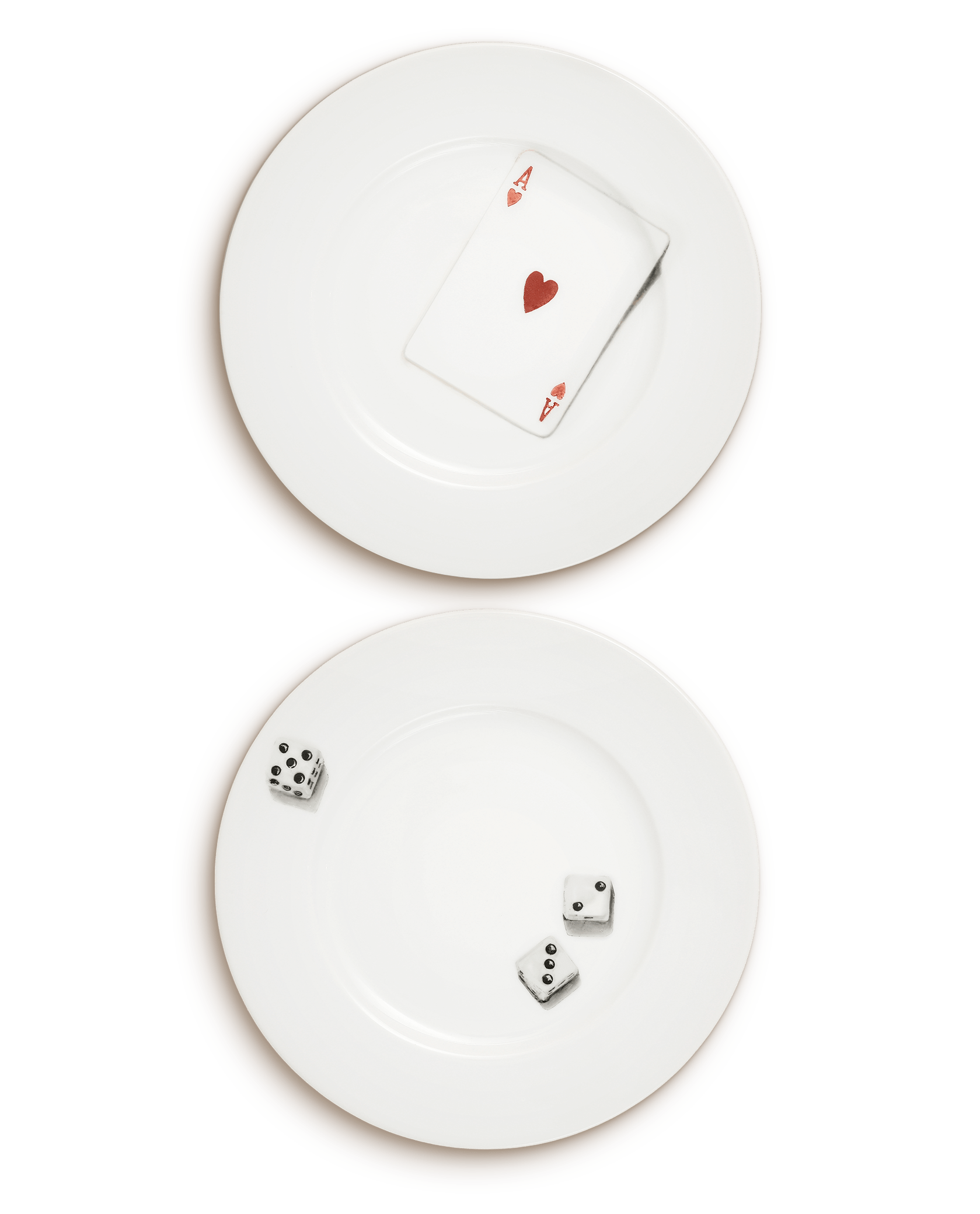 Game Night | Hand Painted Porcelain Dessert Plates (Set of 2) - Motte Studio