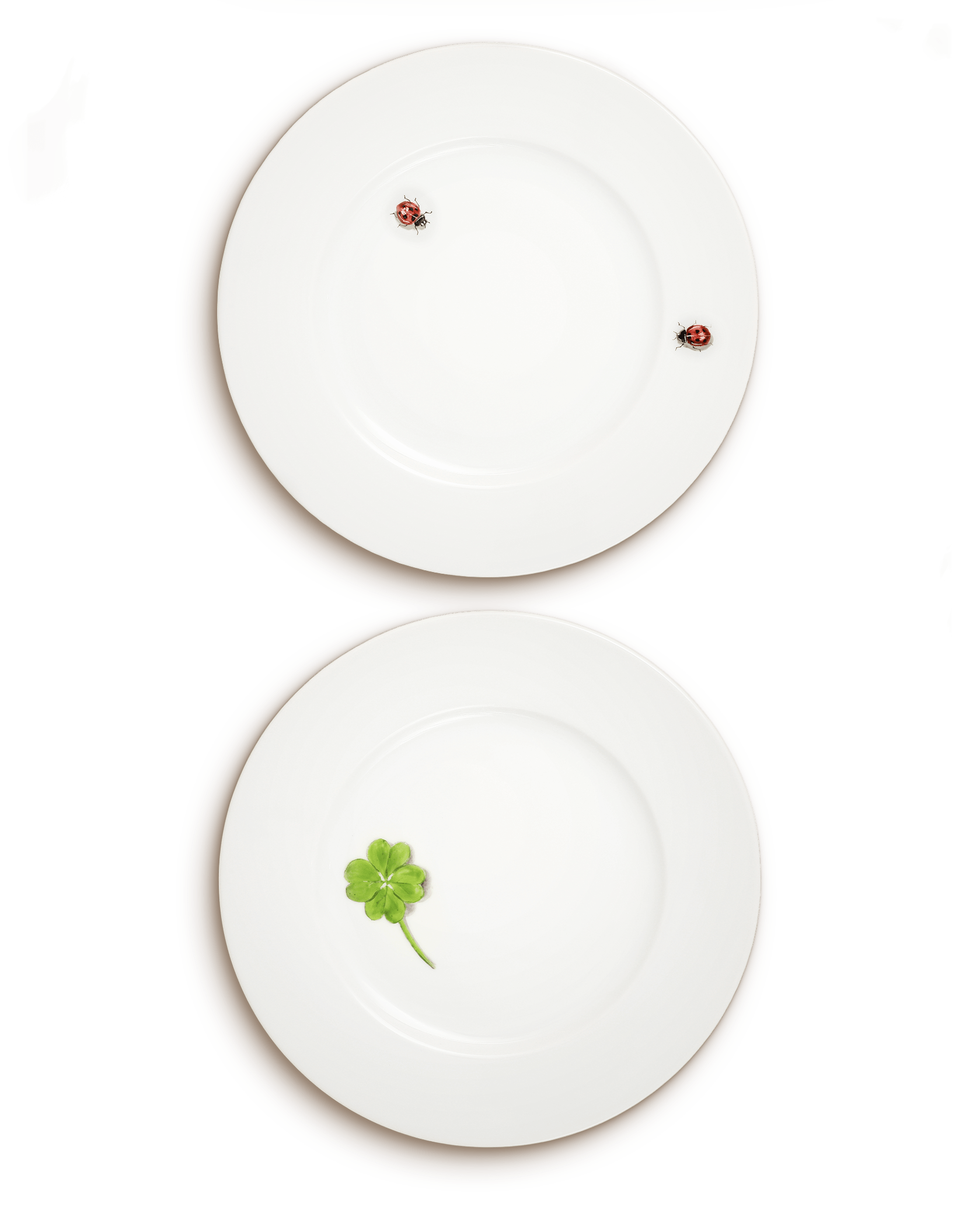 Lucky Charm | Hand Painted Porcelain Dessert Plates (Set of 2) - Motte Studio