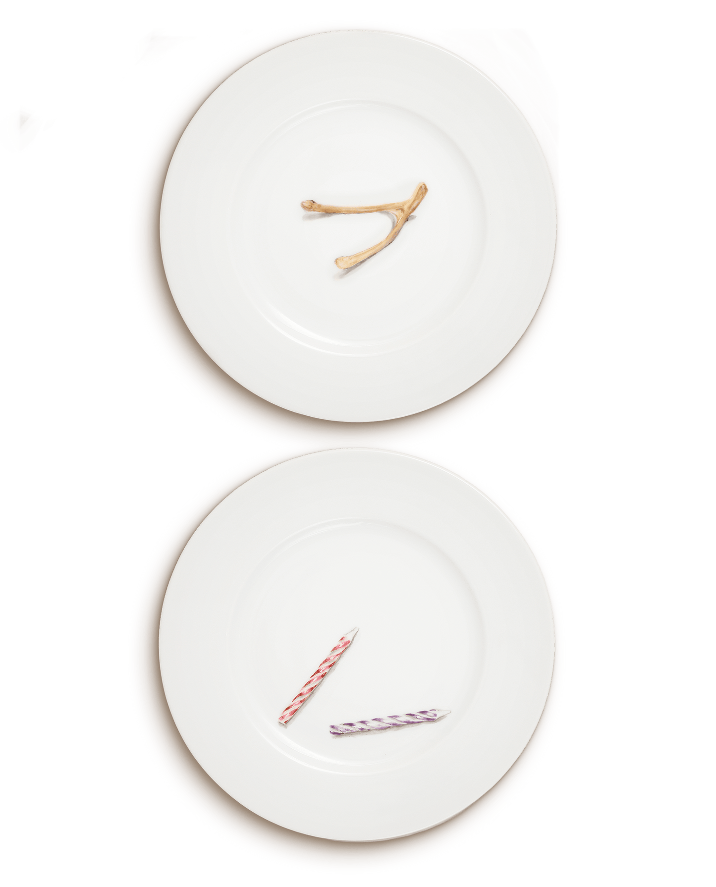 Make a Wish | Hand Painted Porcelain Dessert Plates (Set of 2) - Motte Studio