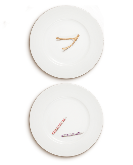Make a Wish | Hand Painted Porcelain Dessert Plates (Set of 2) - Motte Studio