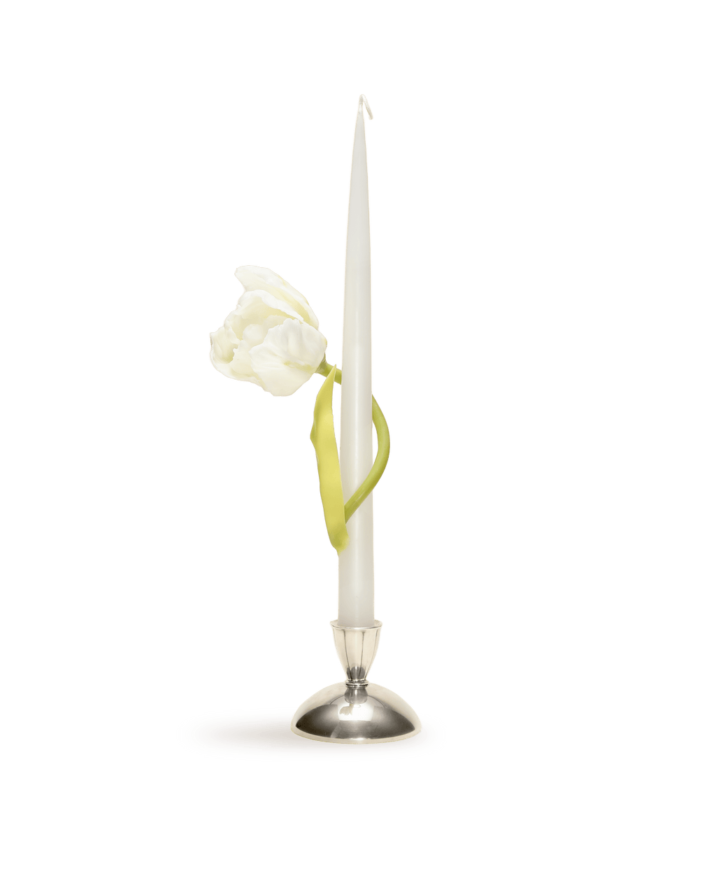 White Tulip Taper Candle - Motte Studio